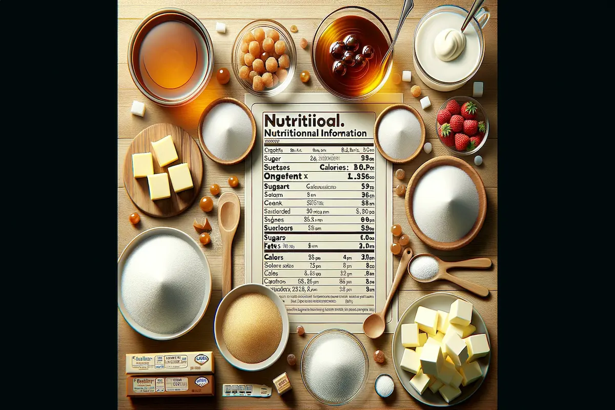 Caramel ingredients and nutritional information